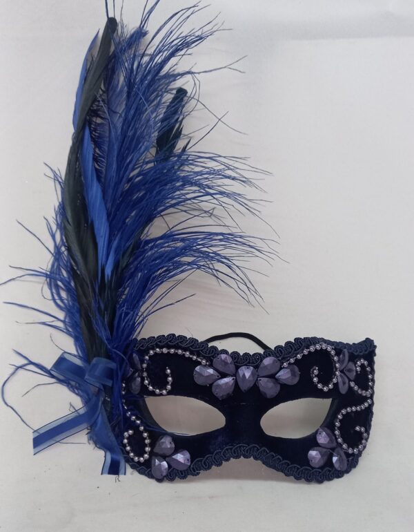 MASCARA AZUL JULIETA FESTA LUXO VENEZIANA - Imagem 3