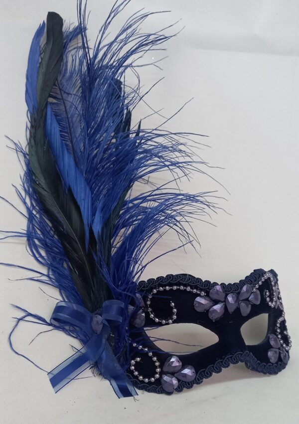 MASCARA AZUL JULIETA FESTA LUXO VENEZIANA - Imagem 5