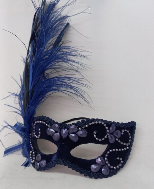 MASCARA AZUL JULIETA FESTA LUXO VENEZIANA - Imagem 4