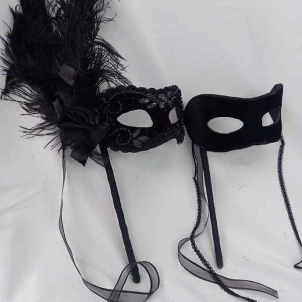 Casal Colombina Romeu Black com Hastes Removíveis