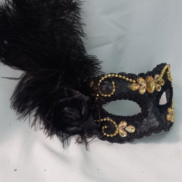 Colombina Preta Dourada Luxo - Imagem 2