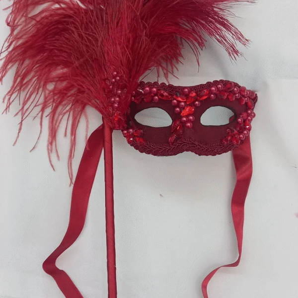 Mascara Colombina Marsala com Haste Plumas Destacáveis Luxo