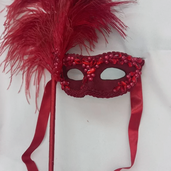 Mascara Colombina Marsala com Haste Plumas Destacáveis Luxo - Imagem 2