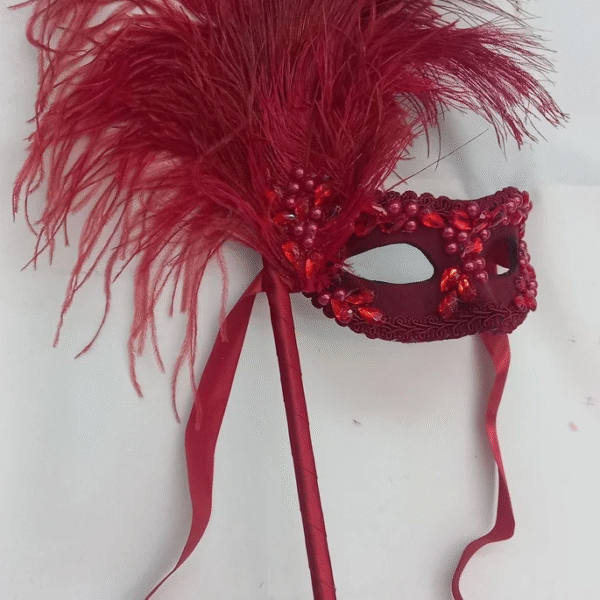 Mascara Colombina Marsala com Haste Plumas Destacáveis Luxo - Imagem 3