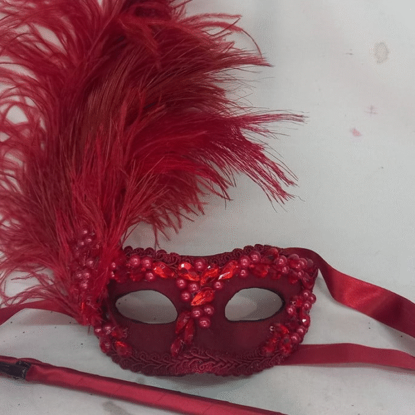 Mascara Colombina Marsala com Haste Plumas Destacáveis Luxo - Imagem 4