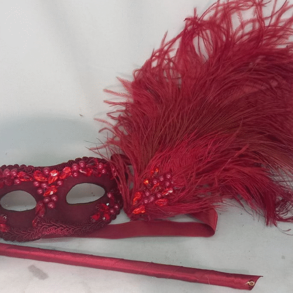 Mascara Colombina Marsala com Haste Plumas Destacáveis Luxo - Imagem 5