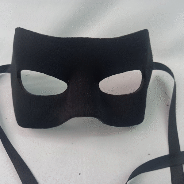 Mascara Romeu Preta Festa Unisex Pode Ser Cortada