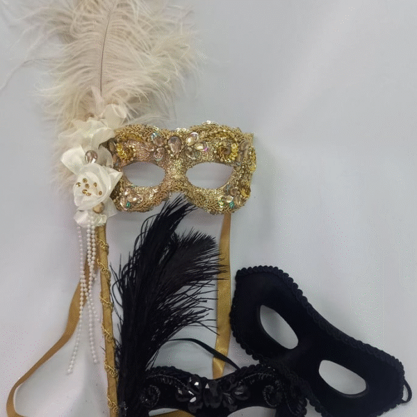 Kit 3 Máscaras Luxo Festa