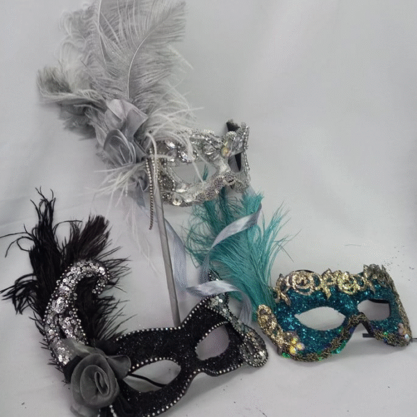 Kit 3 Mascaras Luxo Festa - Imagem 2