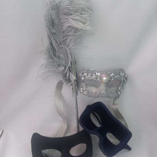 Kit Casal Colombina Prata Romeu Azul Marinho E Tezeu Preto