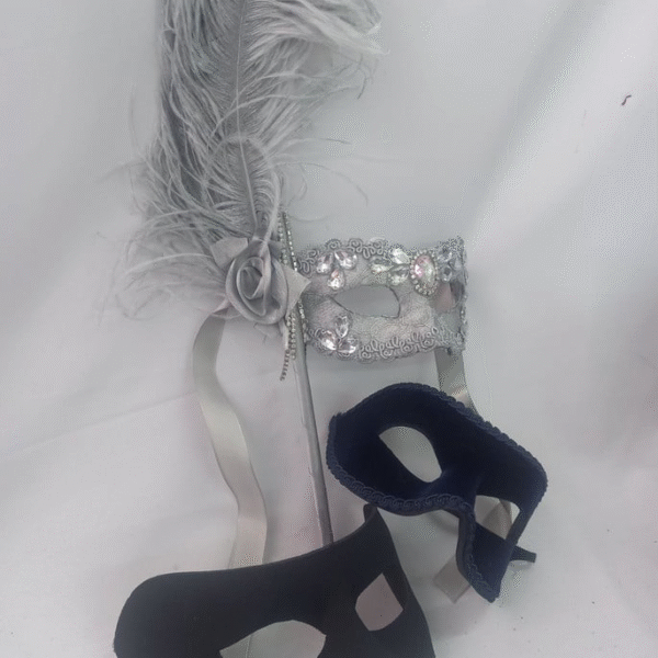 Kit Casal Colombina Prata Romeu Azul Marinho E Tezeu Preto - Imagem 2