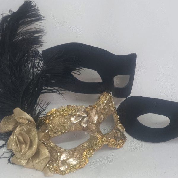 Kit Mascara Familia Mãe Pai Filho Festa Luxo - Imagem 2