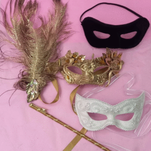 Kit Mascaras Colombina Cobra, Romeu Preto, Julieta Branca Lu