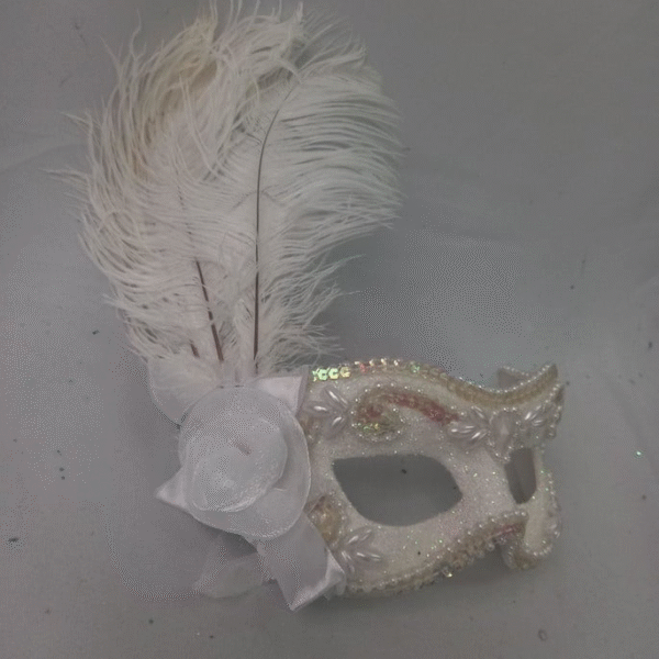 Mascara Julieta Off White Luxo Festa - Imagem 2