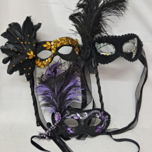 Kit 3 Mascaras Haste Luxo Festa