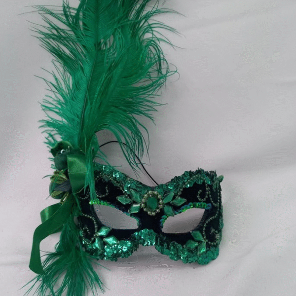 MÁSCARA JULIETA VERDE LUXO FESTA