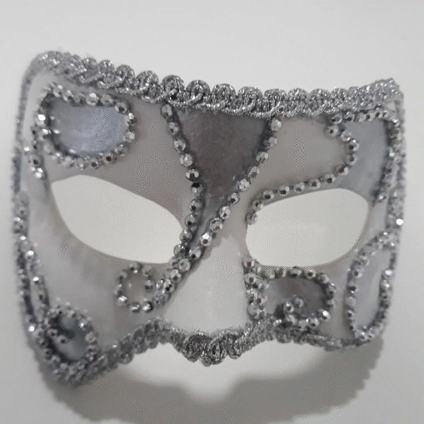 Máscara Masculina Luxo Festa Baile Carnaval - Imagem 2