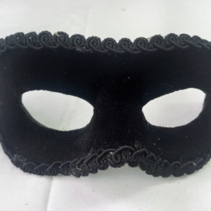 Mascara Romeu Veludo Preto Adulto c/ Passamanaria Luxo Festa
