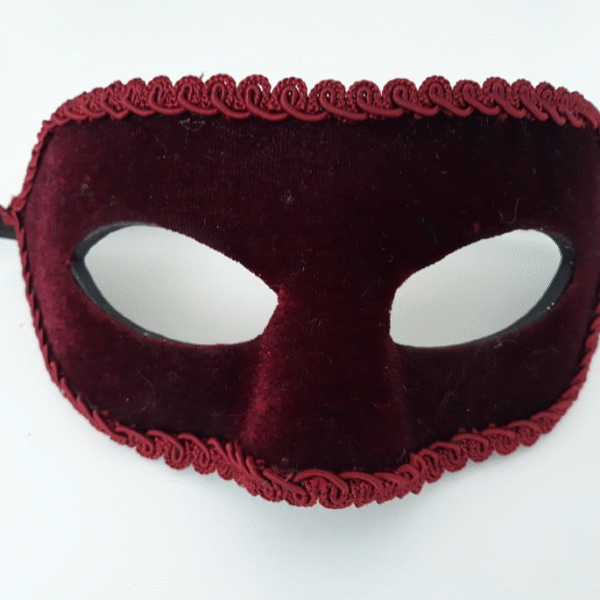 Máscaras Casal Colom Marsala Luxo Festa Baile Pluma - Imagem 5