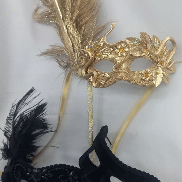 Máscaras Casal Romeu Julieta Black e Colombina Dou Cobra Has - Imagem 3