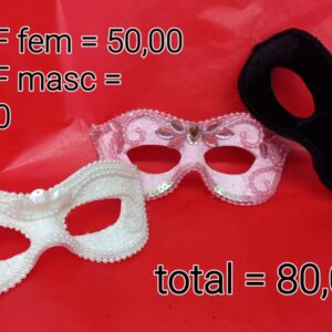 kit com 57 máscaras