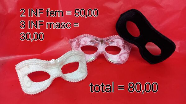 kit com 57 máscaras