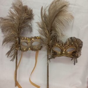Kit COLOMBINAS douradas com haste luxo